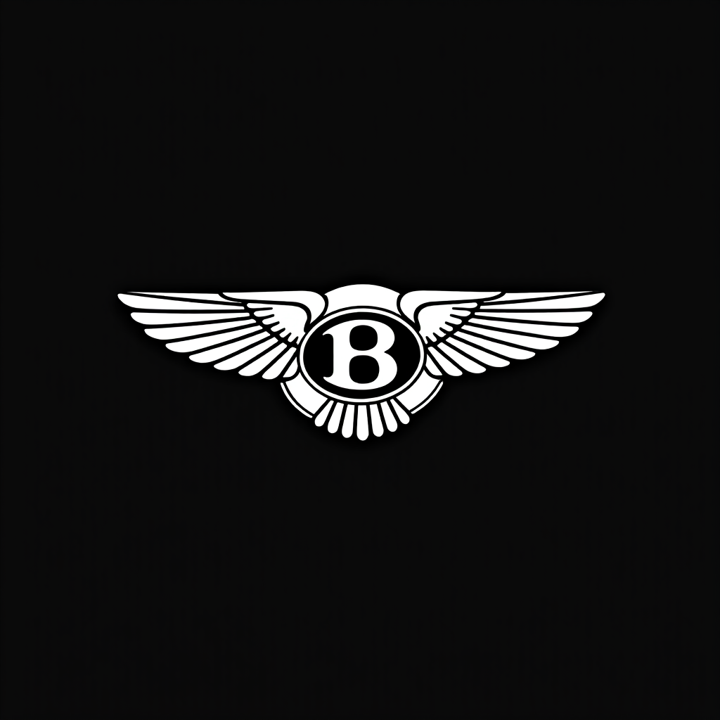 Bentley logo with stylized wings