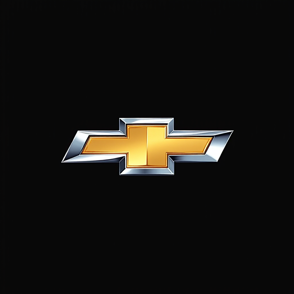 Chevrolet bowtie logo on black background