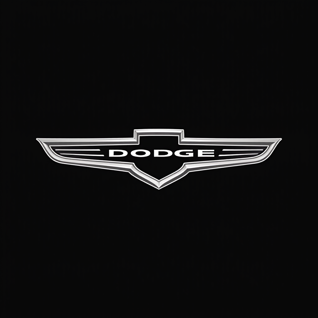 Dodge logo with black background