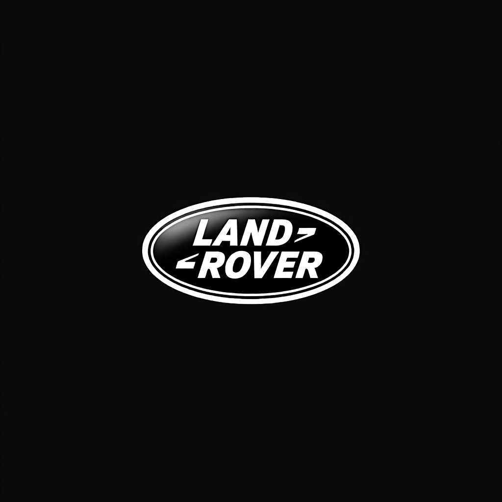 Land Rover logo on black background