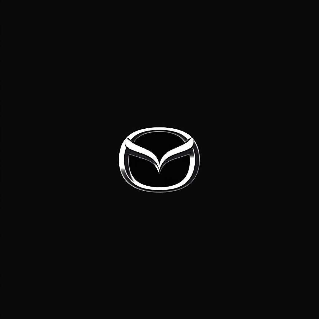 Mazda logo on black background