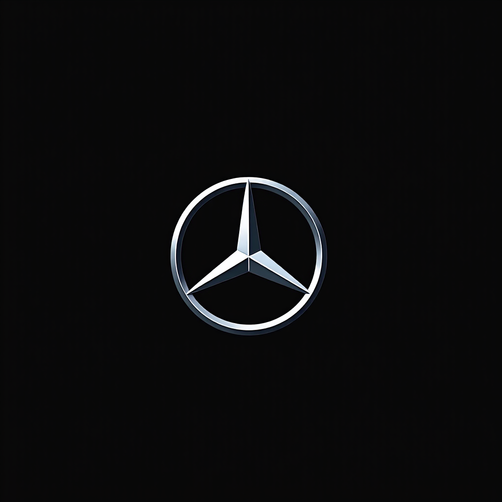 Mercedes-Benz logo on black background