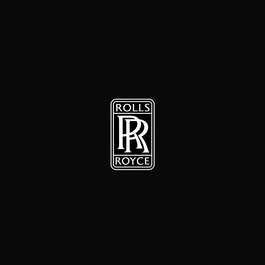 Rolls-Royce logo on black background.