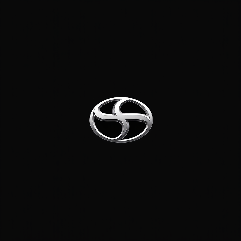 Hyundai logo on black background