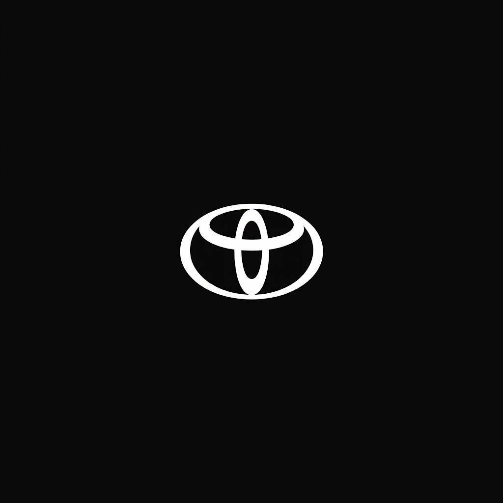 Toyota logo on black background