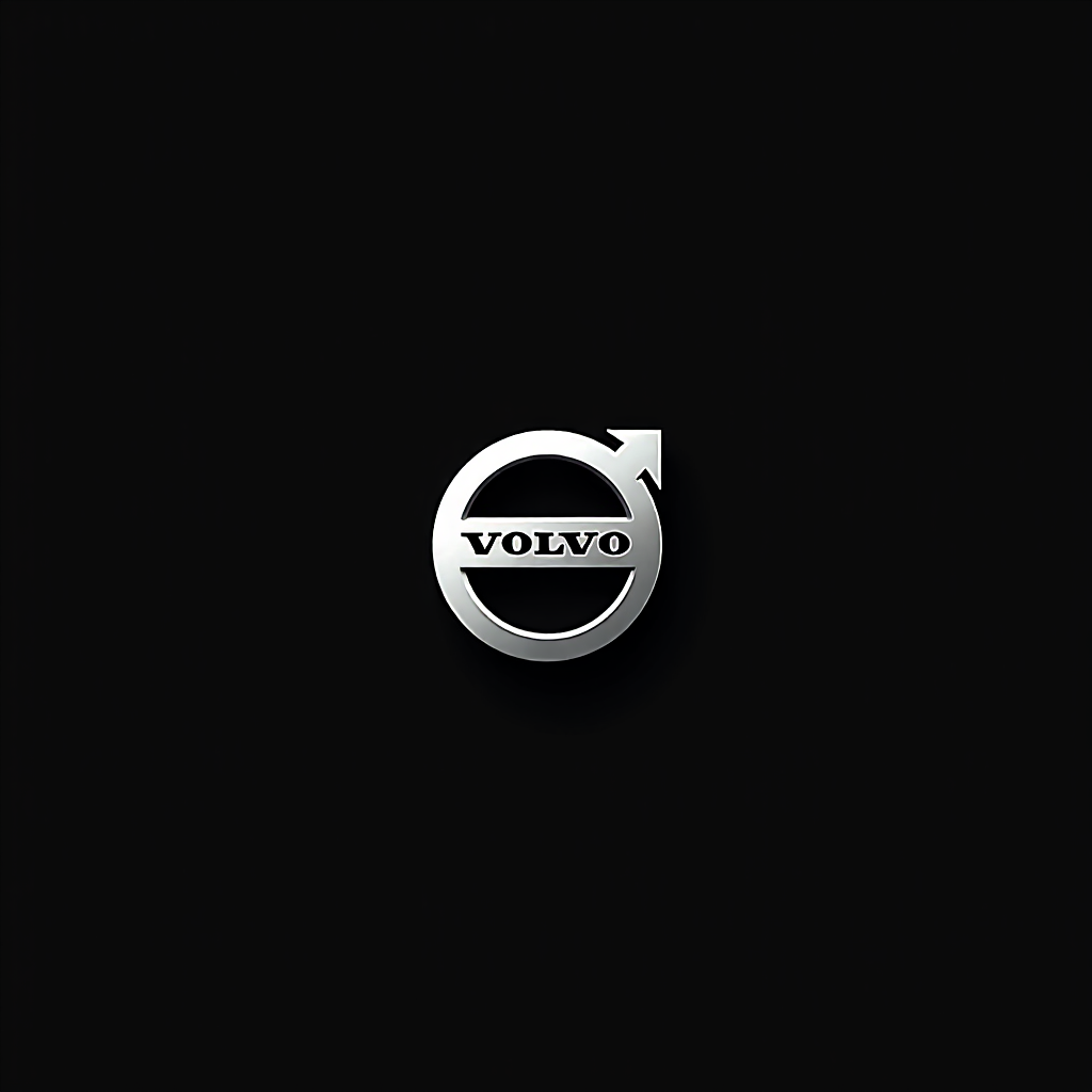 Volvo logo with black background