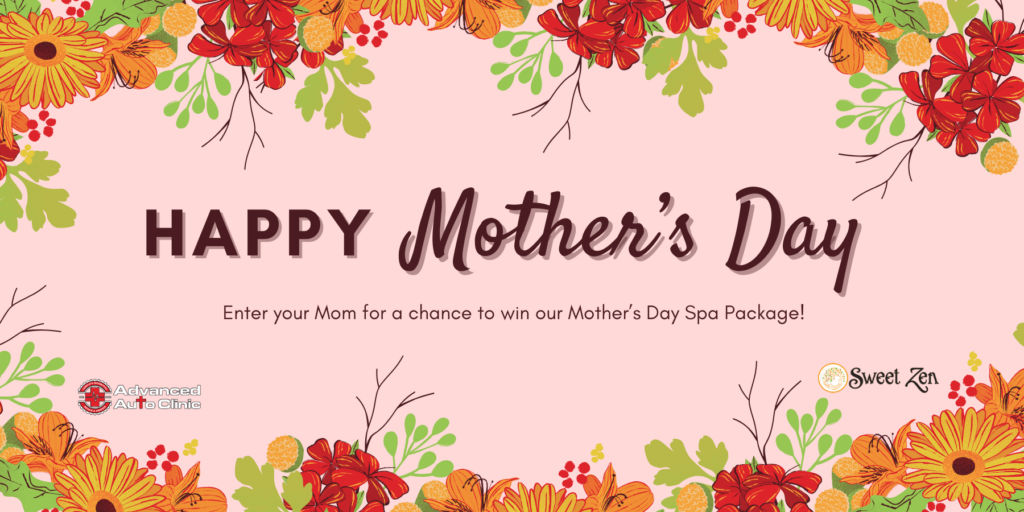 Mother's Day promotion with floral border.