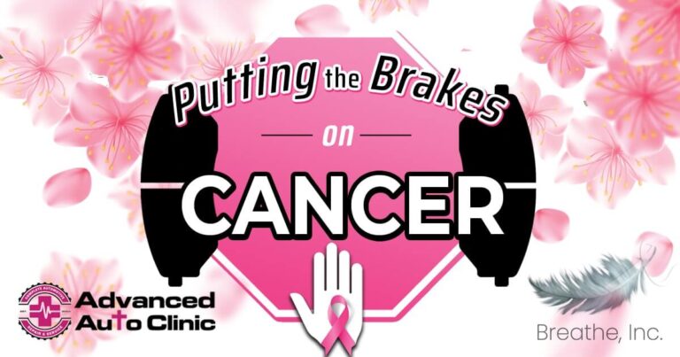 Putting the Brakes on Cancer campaign banner