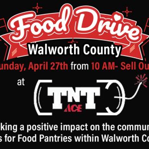 Food drive event in Walworth County at TNT.